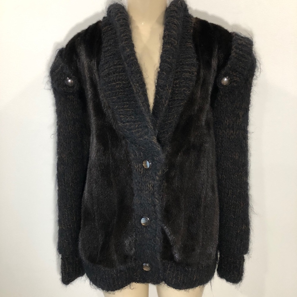 Women’s wool elegant coat jacket fur real mink